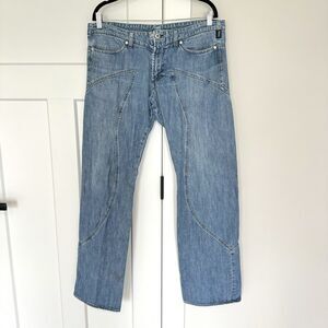 Versace Jeans Couture Straight Leg Loose Baggy Blue Denim Jeans 36 Western 50